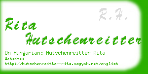 rita hutschenreitter business card